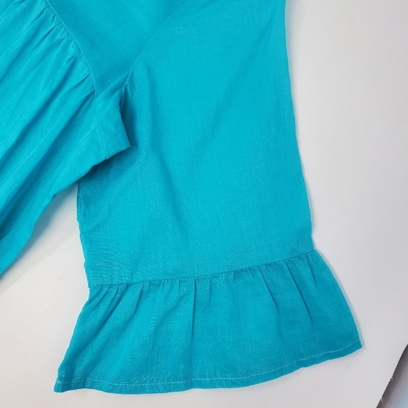 Swimsuit Cover Up Shirt- Girls- LANDS' END- Size Medium- Aqua Blue - Picture 15 of 16